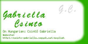 gabriella csinto business card